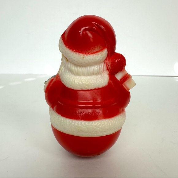 Vintage Plastic Santa Roly Poly Small Made in Hong Kong - Picture 6 of 8